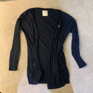 Abercrombie navy long cardigan